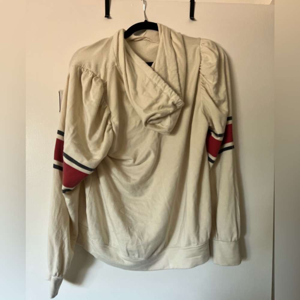 Sundry Cream Hoodie with Red Logo Tag - Picture 2 of 4